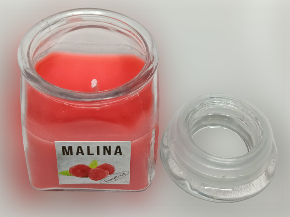 Fajnpocit svíčka vosková ve skle Malina