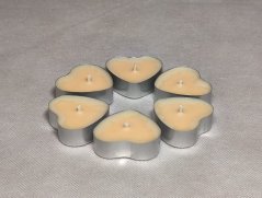 Set vonných sojových svíček ve tvaru srdce - vůně Rebarbory