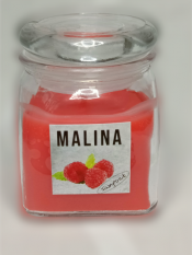 Fajnpocit svíčka vosková ve skle Malina