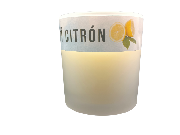Fajnpocit svíčka ve skle s vůní svěžího citrónu