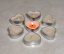Set vonných sojových svíček ve tvaru srdce - vůně karamel
