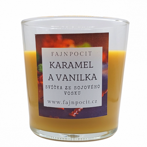 svíčka s vůní karamel a vanilka