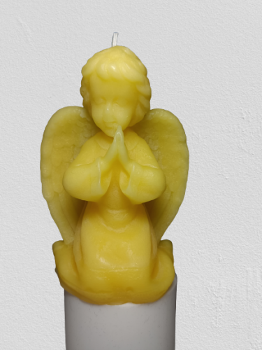 Fajnpocit svíčka vosková figurka Anděla s vůní vánoční vanilky