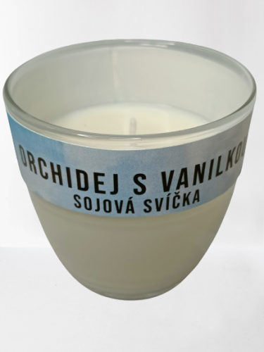 Fajnpocit sojová svíčka ve skle Orchidej s vanilkou
